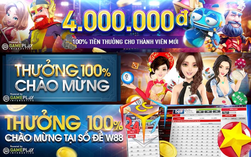 Thưởng 100% khi chơi Slot game tại W88